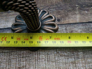 Hand Forged Wrought Iron Door Handle: Rustic Metal Decor