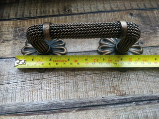 Hand Forged Wrought Iron Door Handle: Rustic Metal Decor