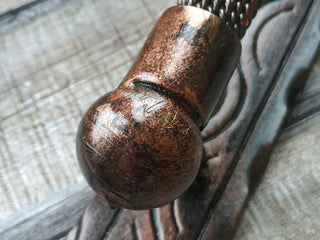 Hand Forged Iron Door Handle: Rustic Metal Barn Hardware