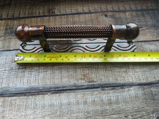 Hand Forged Iron Door Handle: Rustic Metal Barn Hardware