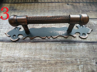 Hand Forged Steel Door Handle: Wrought Iron Barn Door Decor