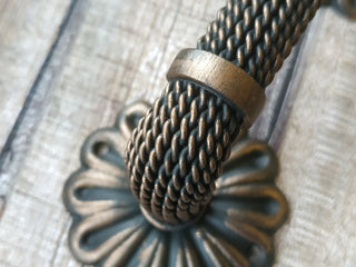 Hand Forged Wrought Iron Door Handle: Rustic Metal Decor