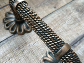 Hand Forged Wrought Iron Door Handle: Rustic Metal Decor