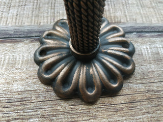 Hand Forged Wrought Iron Door Handle: Rustic Metal Decor