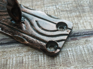 Hand Forged Iron Door Handle: Rustic Metal Barn Hardware