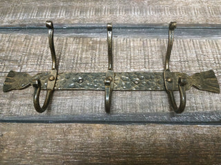 Handmade Forged Iron Coat Rack: Hallway Robe Hooks