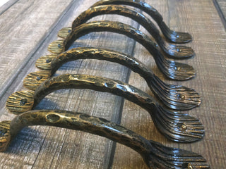 Hand Forged Iron Barn Door Handle: Rustic Wrought Hardware