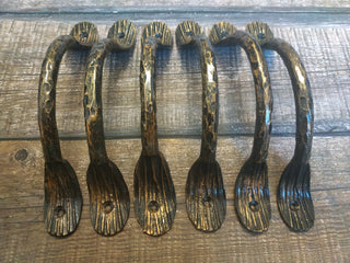 Hand Forged Iron Barn Door Handle: Rustic Wrought Hardware