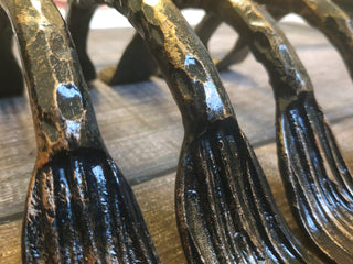 Hand Forged Iron Barn Door Handle: Rustic Wrought Hardware