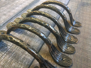Hand Forged Iron Barn Door Handle: Rustic Wrought Hardware