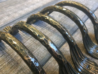 Hand Forged Iron Barn Door Handle: Rustic Wrought Hardware