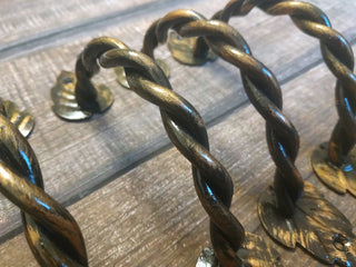 Hand Forged Iron Door Handle: Twisted Wrought Hardware