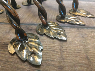 Hand Forged Iron Door Handle: Twisted Wrought Hardware