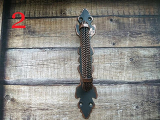 Hand Forged Steel Door Handle: Wrought Iron Barn Door Decor