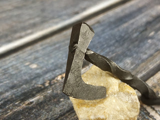 Handmade Forged Iron Viking Hammer Amulet Necklace