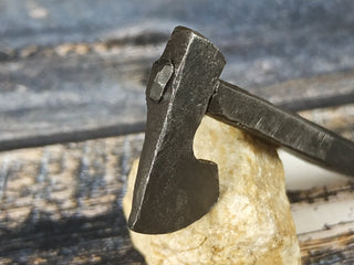 Handmade Forged Iron Viking Hammer Amulet Necklace