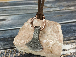 Handmade Forged Iron Viking Hammer Pendant Amulet