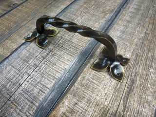 Hand Forged Metal Door Handle: Wrought Iron Barn Decor