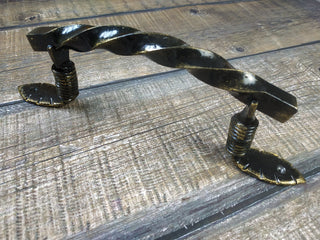Hand Forged Metal Door Handle: Wrought Iron Barn Decor