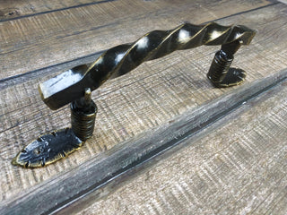 Hand Forged Metal Door Handle: Wrought Iron Barn Decor