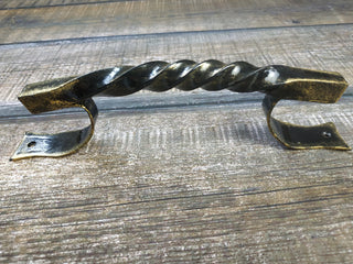Hand Forged Steel Door Handle: Wrought Iron Barn Decor