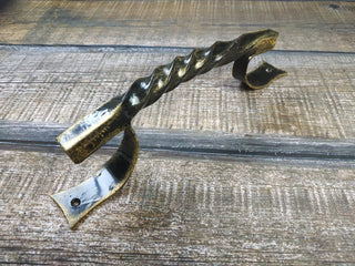Hand Forged Steel Door Handle: Wrought Iron Barn Decor