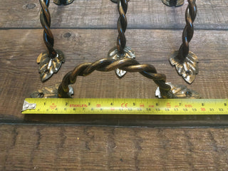 Hand Forged Iron Door Handle: Twisted Wrought Hardware