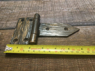Hand Forged Door Hinges: Antique Style Steel Hardware (2pcs)