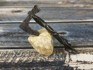 Handmade Forged Iron Viking Hammer Amulet Necklace