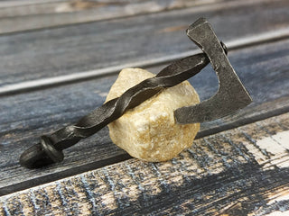 Handmade Forged Iron Viking Hammer Amulet Necklace