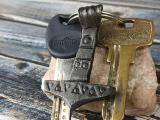 Handmade Forged Iron Viking Hammer Amulet Necklace