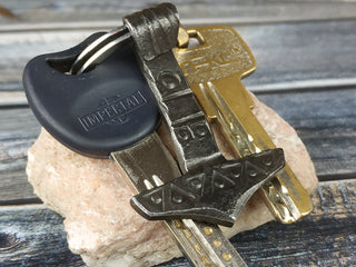Handmade Forged Iron Viking Hammer Amulet Necklace