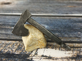 Handmade Forged Iron Viking Hammer Amulet Necklace