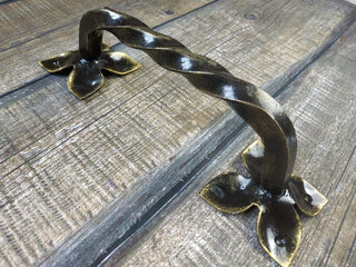 Hand Forged Metal Door Handle: Wrought Iron Barn Decor