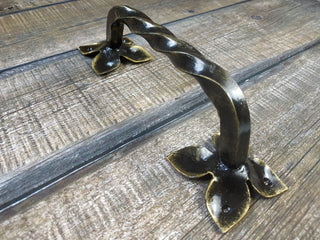 Hand Forged Metal Door Handle: Wrought Iron Barn Decor