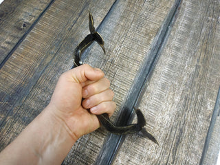 Hand Forged Metal Door Handle: Wrought Iron Barn Decor