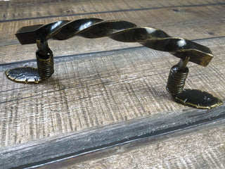 Hand Forged Metal Door Handle: Wrought Iron Barn Decor