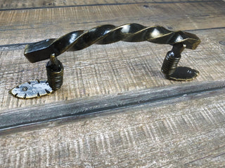 Hand Forged Metal Door Handle: Wrought Iron Barn Decor