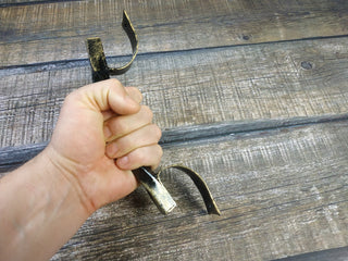 Hand Forged Steel Door Handle: Wrought Iron Barn Decor