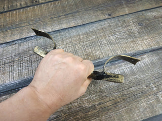 Hand Forged Steel Door Handle: Wrought Iron Barn Decor