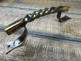 Hand Forged Steel Door Handle: Wrought Iron Barn Decor
