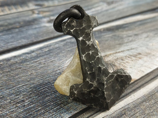 Thor's Hammer, Hammer pendant, Amulet ax, Viking ax, Forged gifts, Handmade necklace, Amulets handmade, Viking pendant. Iron jewelry