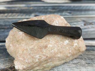 Forged Iron Arrowhead Necklace: Handmade Viking Amulet