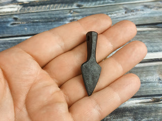 Forged Iron Arrowhead Necklace: Handmade Viking Amulet