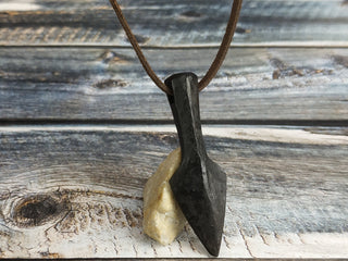Forged Iron Arrowhead Necklace: Handmade Viking Amulet