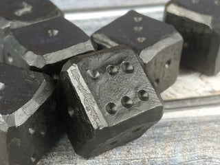 Metal dice, Forged bones, Forged gifts, Iron jewelry