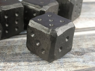 Metal dice, Forged bones, Forged gifts, Iron jewelry