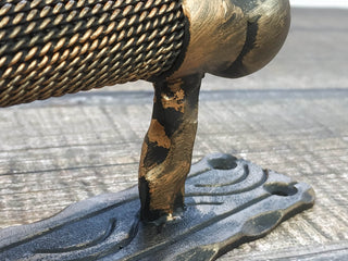 Hand Forged Iron Door Handle: Rustic Metal Hardware