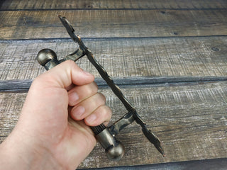 Hand Forged Steel Door Handle: Wrought Iron Barn Decor