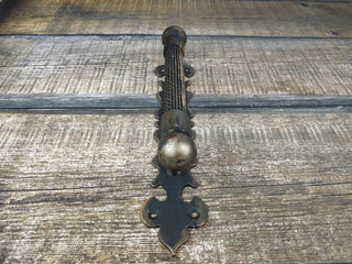 Hand Forged Steel Door Handle: Wrought Iron Barn Decor
